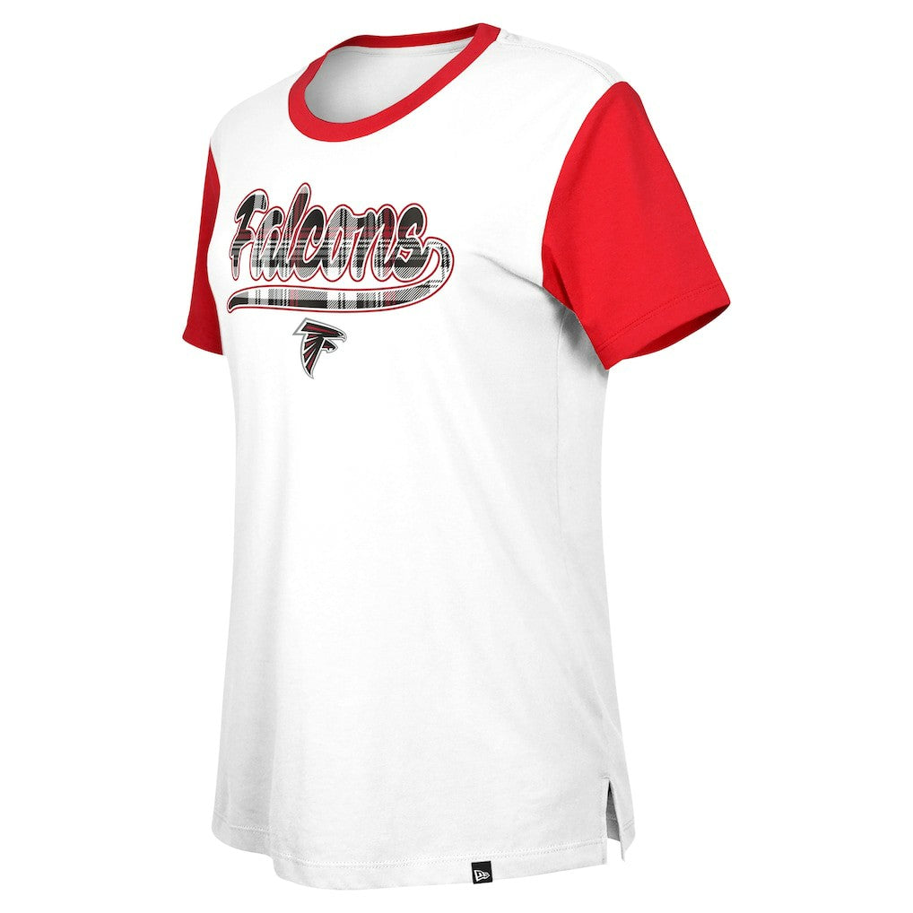 Atlanta Falcons New Era Women's 3rd Down T-Shirt White/Red