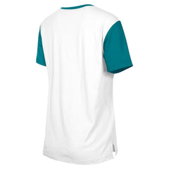 Miami Dolphins New Era Women's 3rd Down T-Shirt White/Aqua