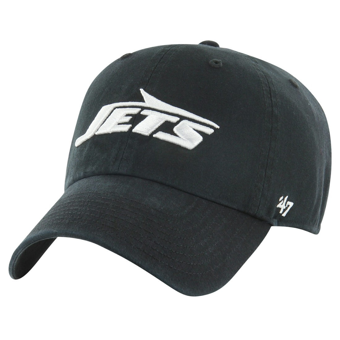 47 brand New York Jets '47 Clean Up Tonal Adjustable Hat Black