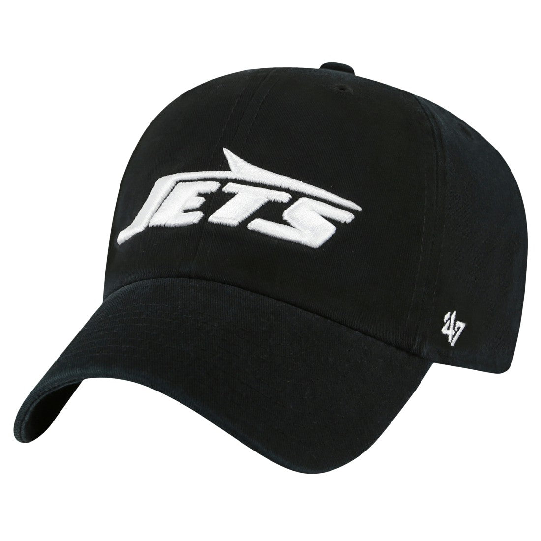 47 brand New York Jets '47 Clean Up Team Script Adjustable Hat Black