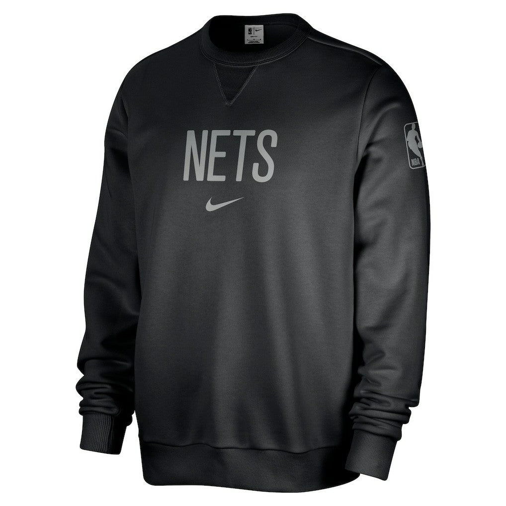 Brooklyn Nets Courtside Standard Issue Performance Pullover Sweatshirt Black | Nike