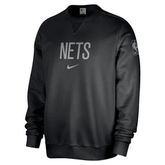 Brooklyn Nets Courtside Standard Issue Performance Pullover Sweatshirt Black | Nike
