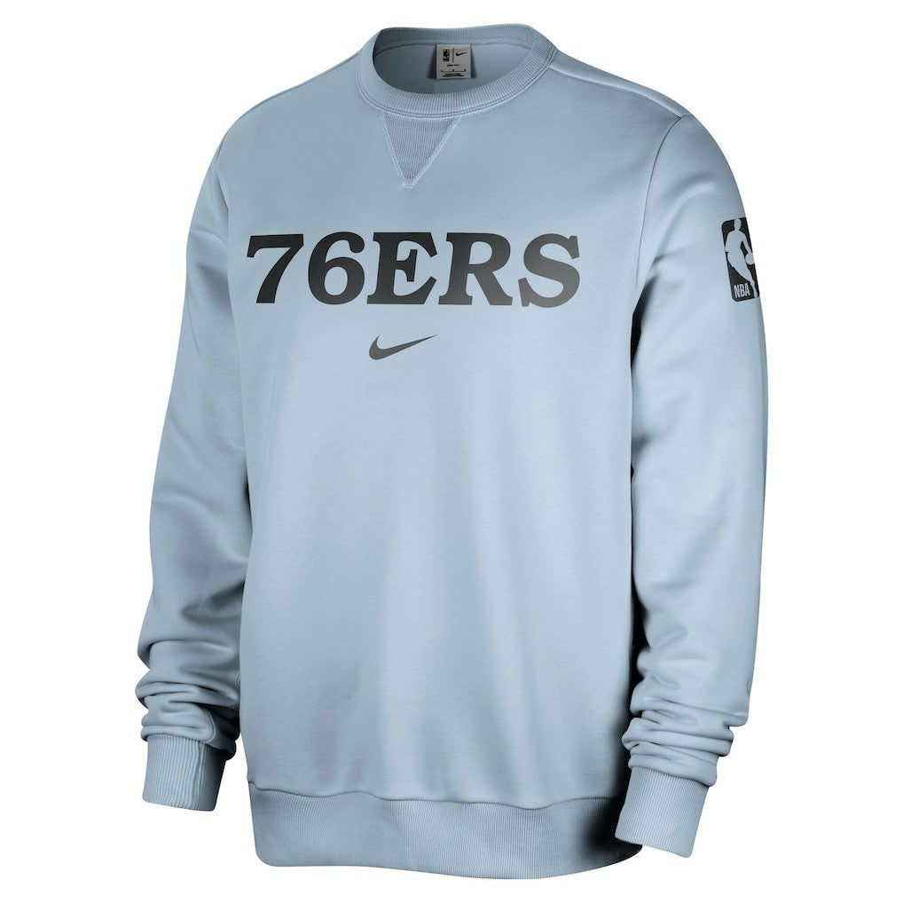 Philadelphia 76ers Courtside Standard Issue Performance Pullover Sweatshirt Light Blue | Nike US