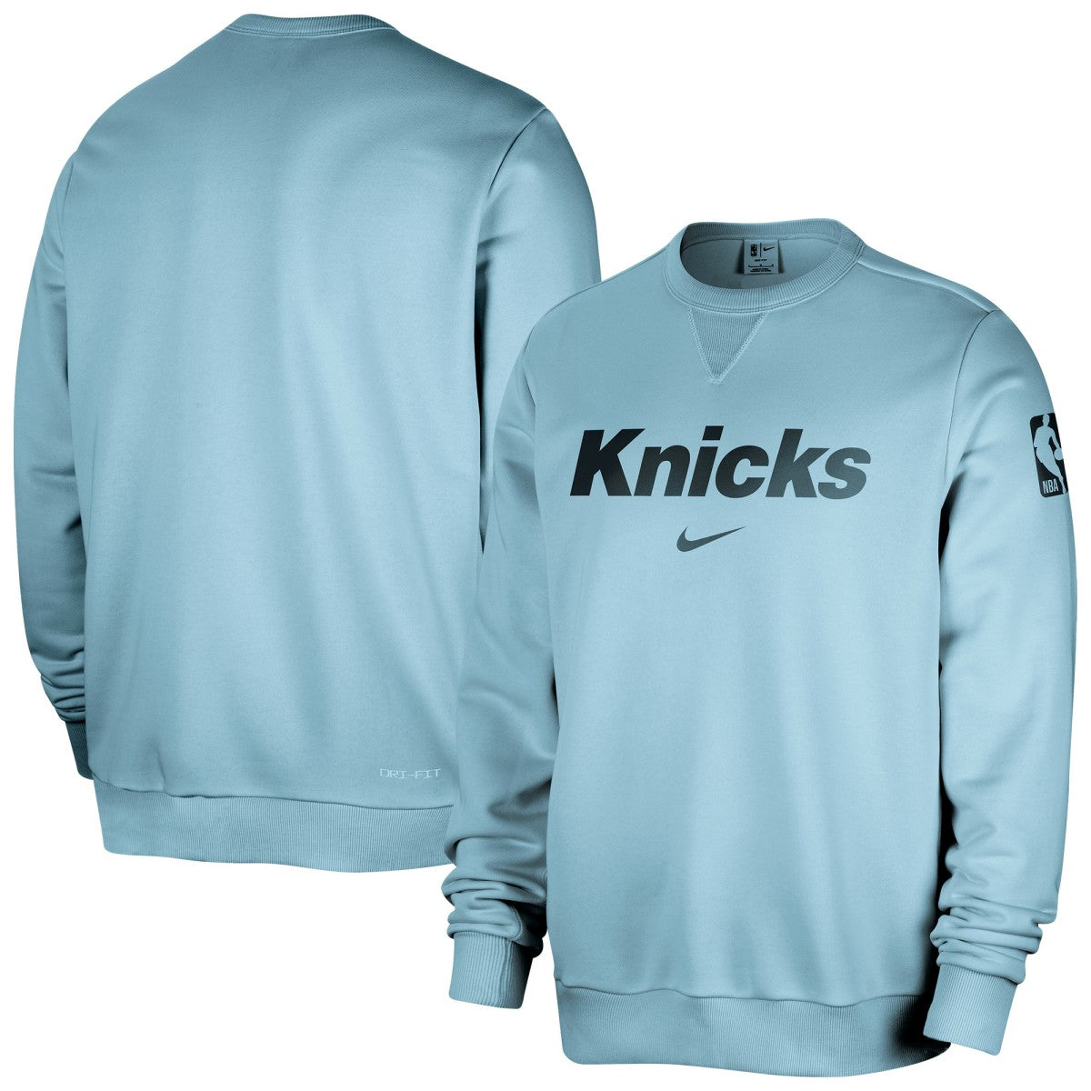 New York Knicks Courtside Standard Issue Performance Pullover Sweatshirt Light Blue | Nike Lifestyle