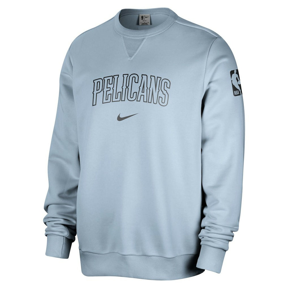 New Orleans Pelicans Courtside Standard Issue Performance Pullover Sweatshirt Light Blue | Nike discount