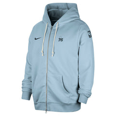 Philadelphia 76ers Authentic Standard Issue Full-Zip Hoodie Jacket Light Blue | Nike outlet
