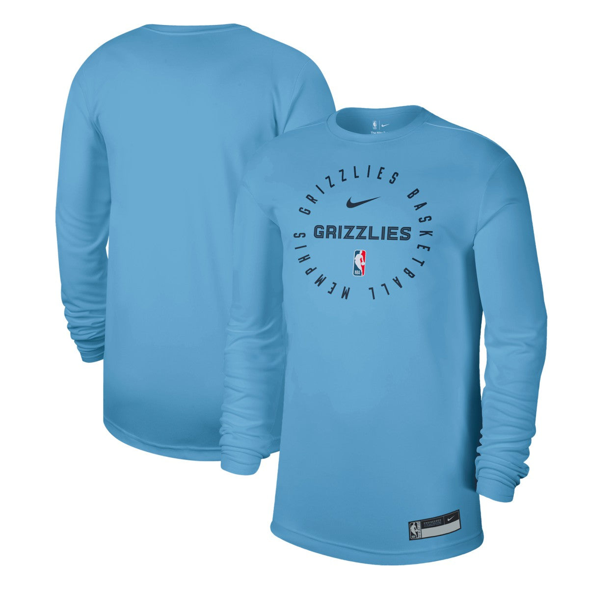 Memphis Grizzlies 2024/25 Legend On-Court Practice Long Sleeve T-Shirt Light Blue | Nike US