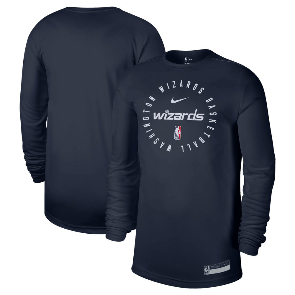 Washington Wizards 2024/25 Legend On-Court Practice Long Sleeve T-Shirt Navy | Nike for sale