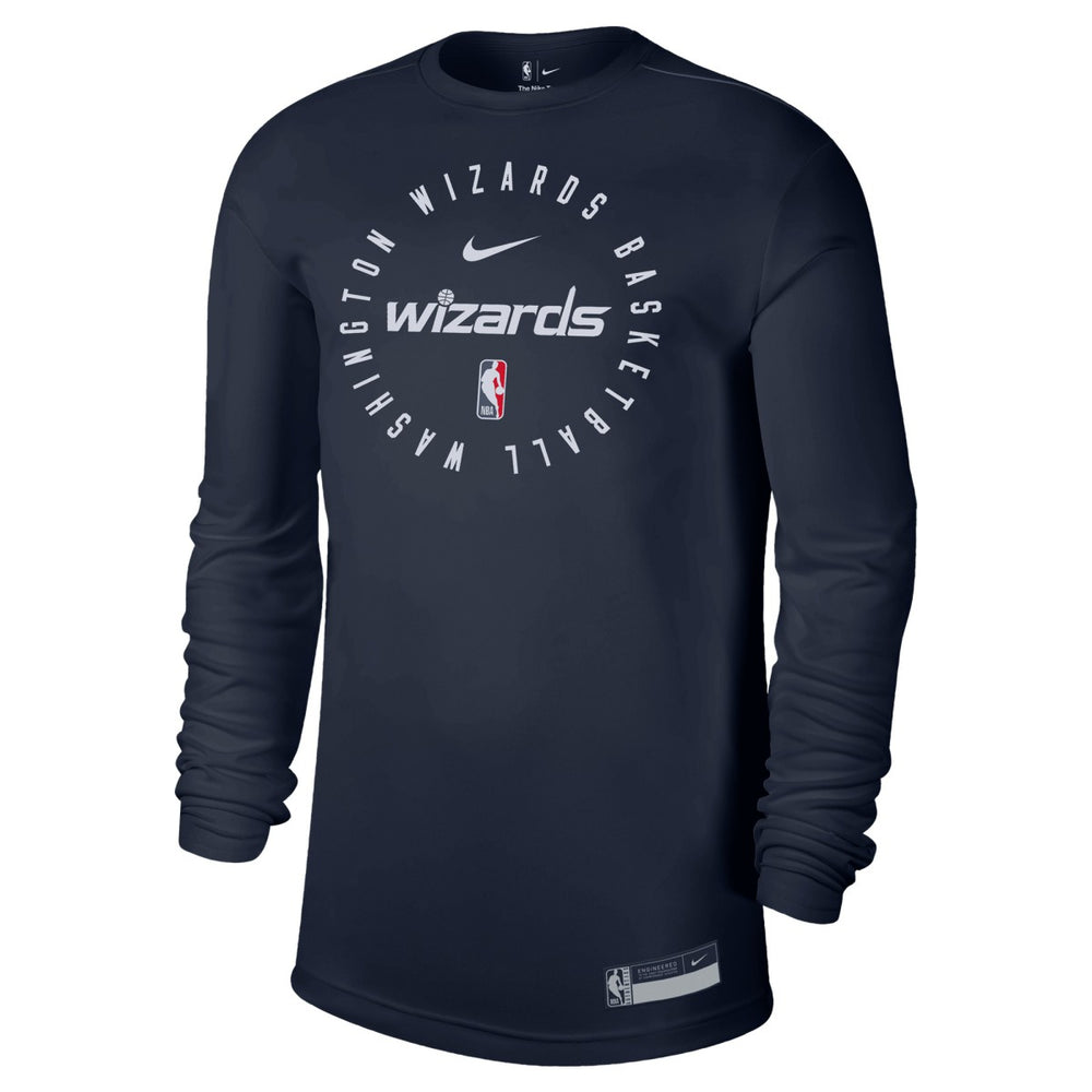 Washington Wizards 2024/25 Legend On-Court Practice Long Sleeve T-Shirt Navy | Nike for sale