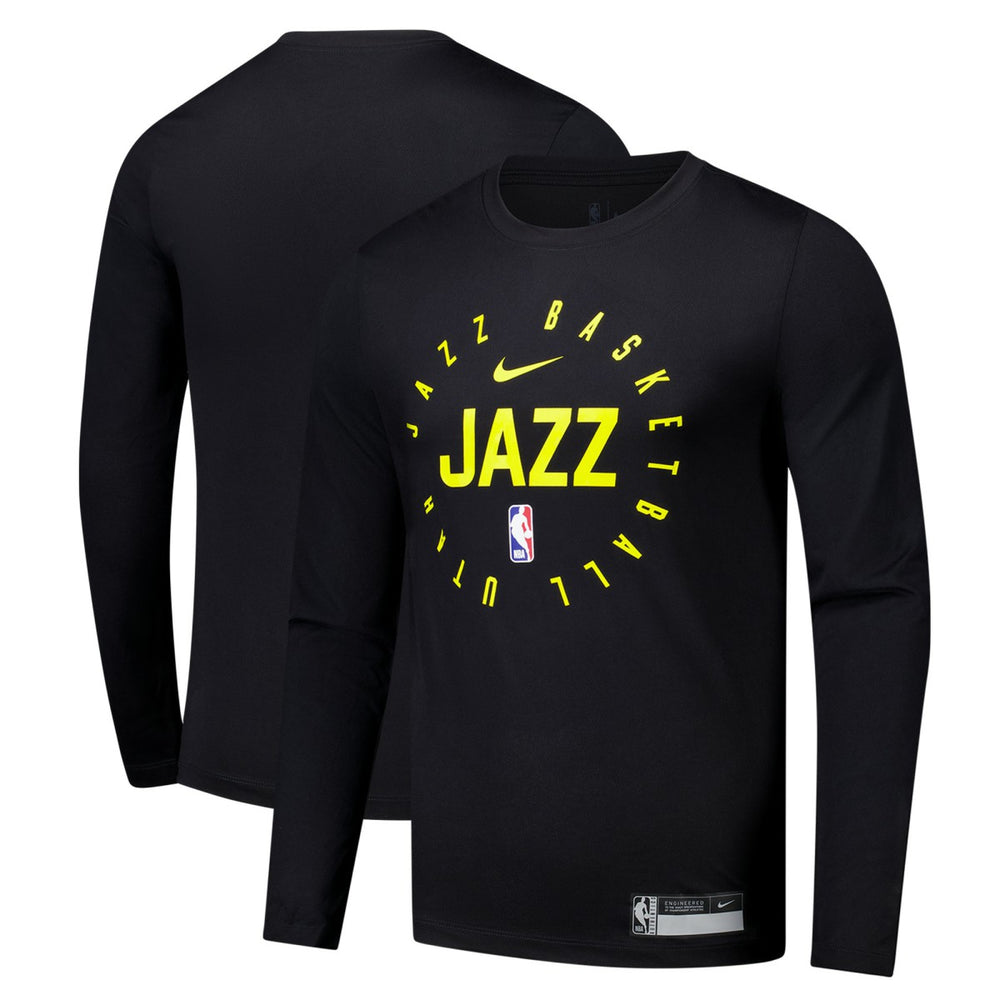 Utah Jazz 2024/25 Legend On-Court Practice Long Sleeve T-Shirt Black | Nike