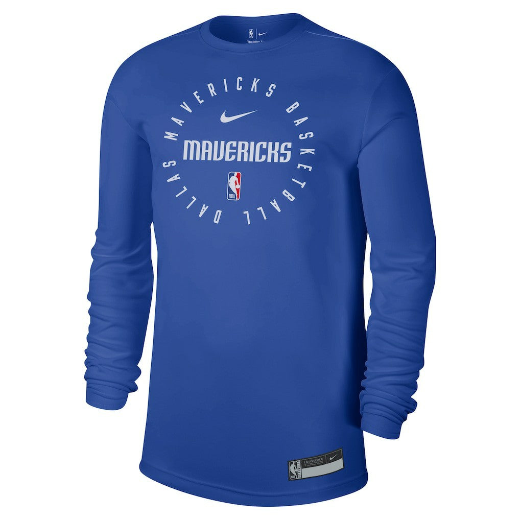 Dallas Mavericks 2024/25 Legend On-Court Practice Long Sleeve T-Shirt for sale Blue | Nike