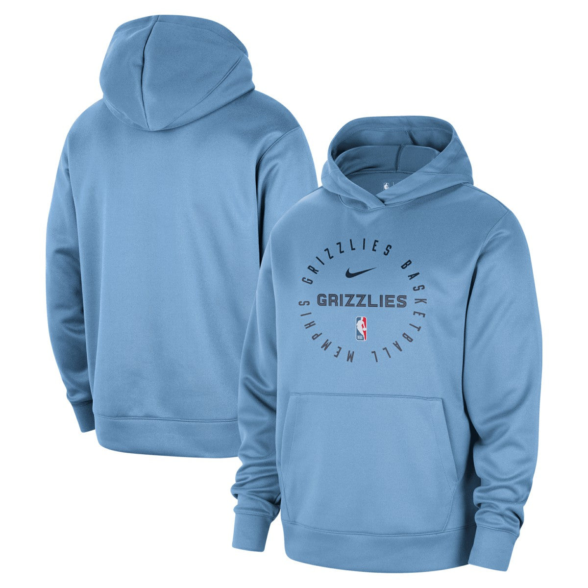 Memphis Grizzlies 2024/25 Spotlight On-Court Practice Performance Pullover Hoodie Light Blue | Nike