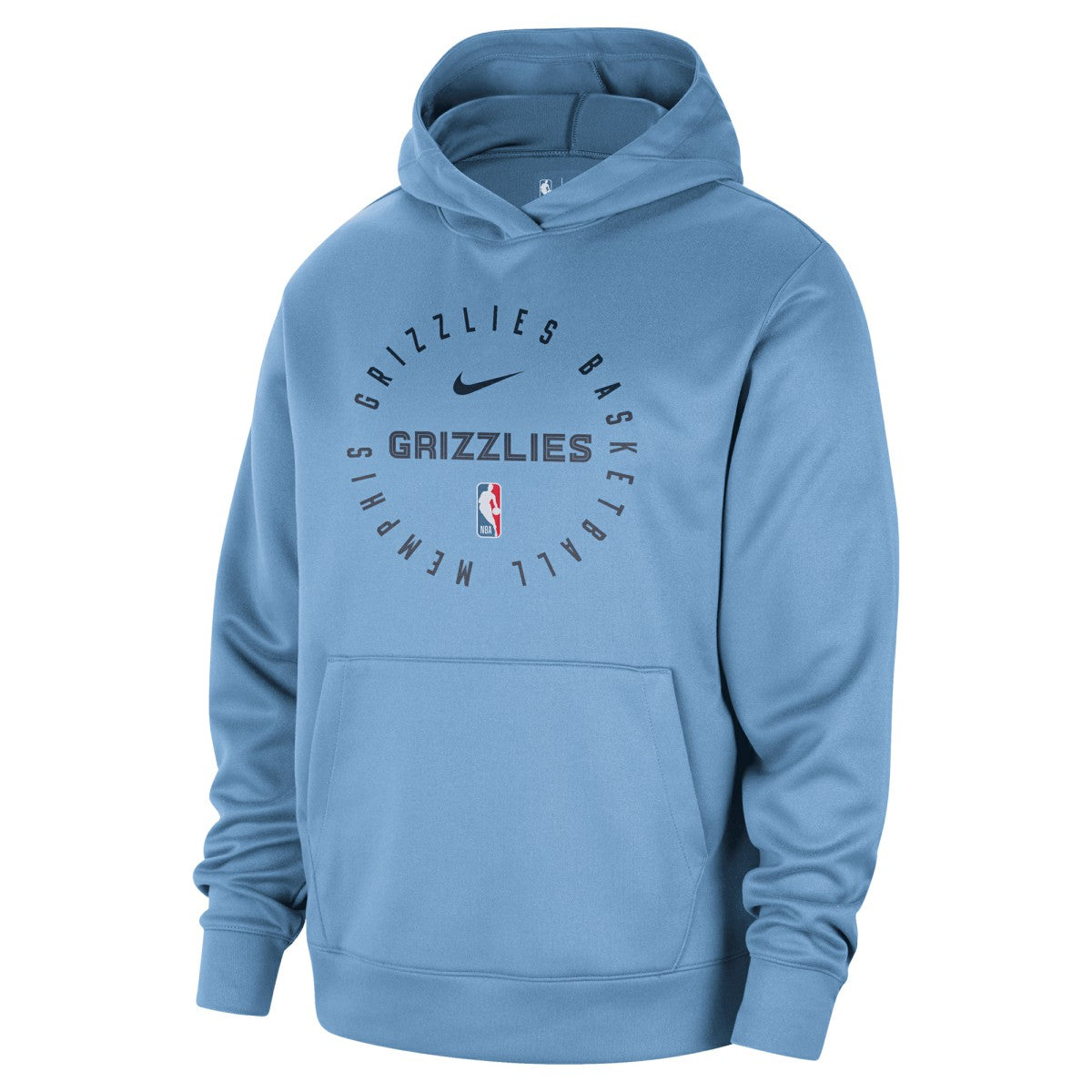 Memphis Grizzlies 2024/25 Spotlight On-Court Practice Performance Pullover Hoodie Light Blue | Nike