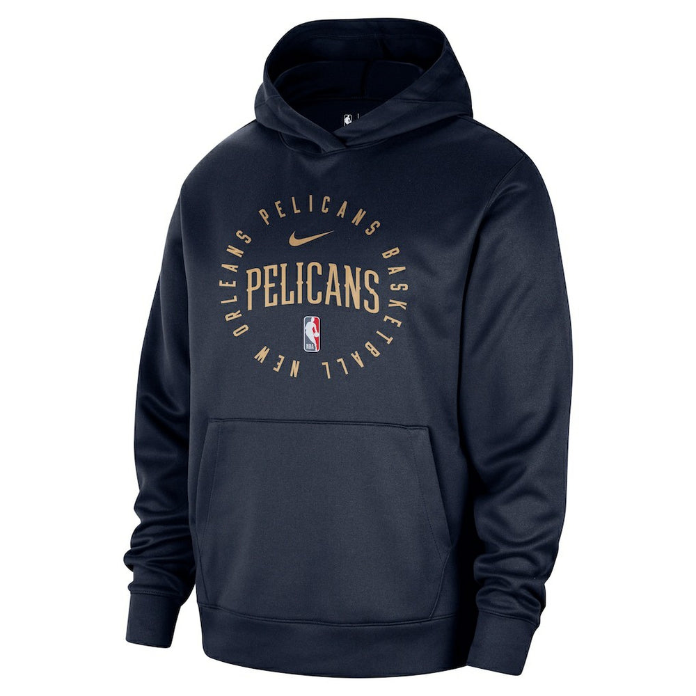 New Orleans Pelicans 2024/25 Spotlight On-Court Practice Performance Pullover Hoodie Navy | Nike Near Me