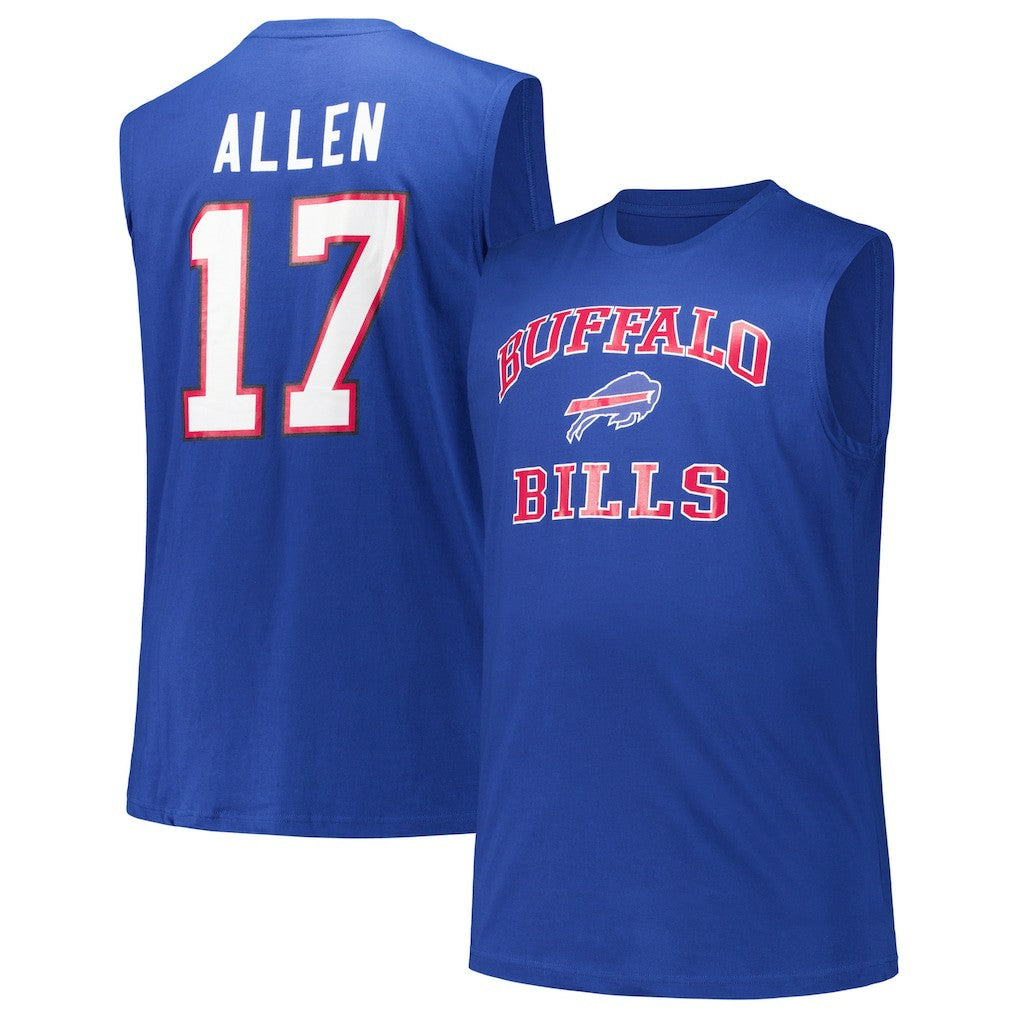 Fanatics Josh Allen Buffalo Bills Big & Tall Muscle Tank Top Royal