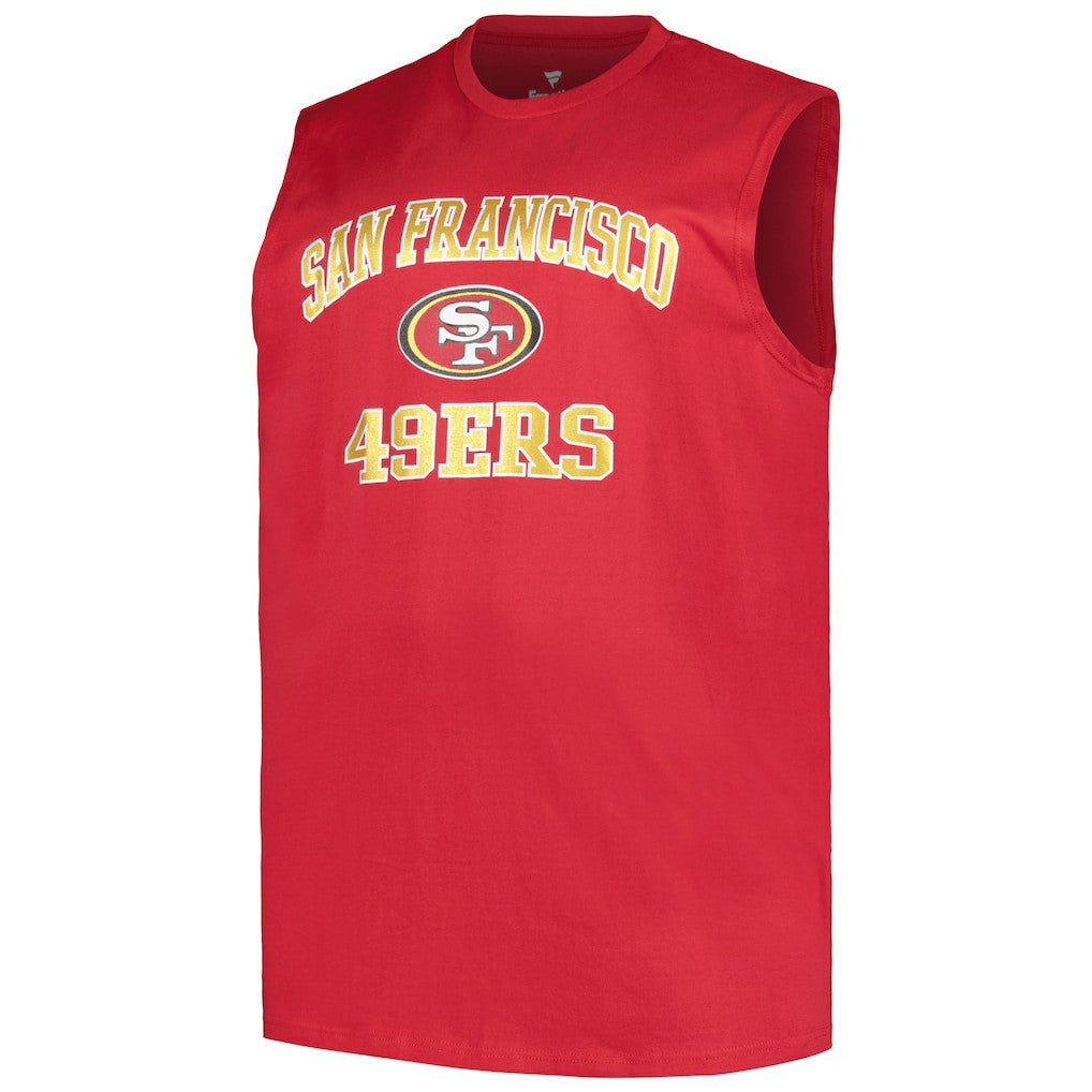 Fanatics Christian McCaffrey San Francisco 49ers Big & Tall Muscle Tank Top Scarlet
