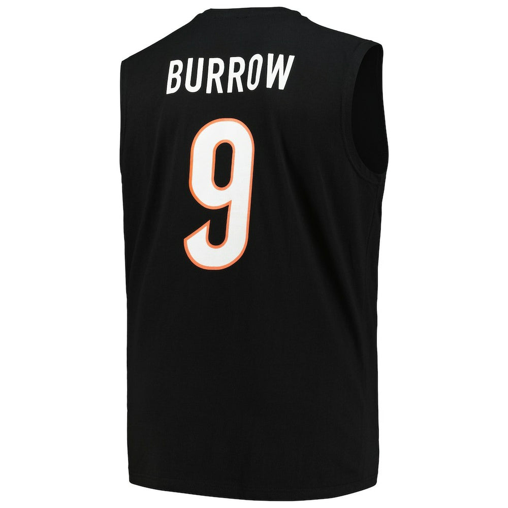 Fanatics Joe Burrow Cincinnati Bengals Big & Tall Muscle Tank Top Black