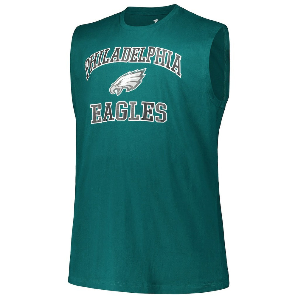 Fanatics Jalen Hurts Philadelphia Eagles Big & Tall Muscle Tank Top Midnight Green