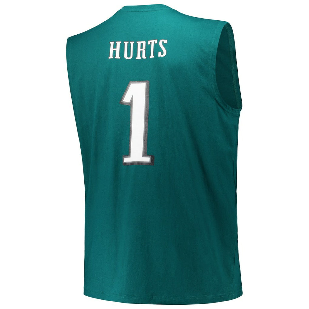 Fanatics Jalen Hurts Philadelphia Eagles Big & Tall Muscle Tank Top Midnight Green