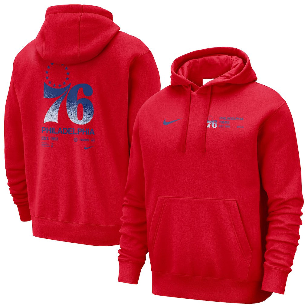 Philadelphia 76ers Courtside Club Pullover Hoodie Red | Nike discount