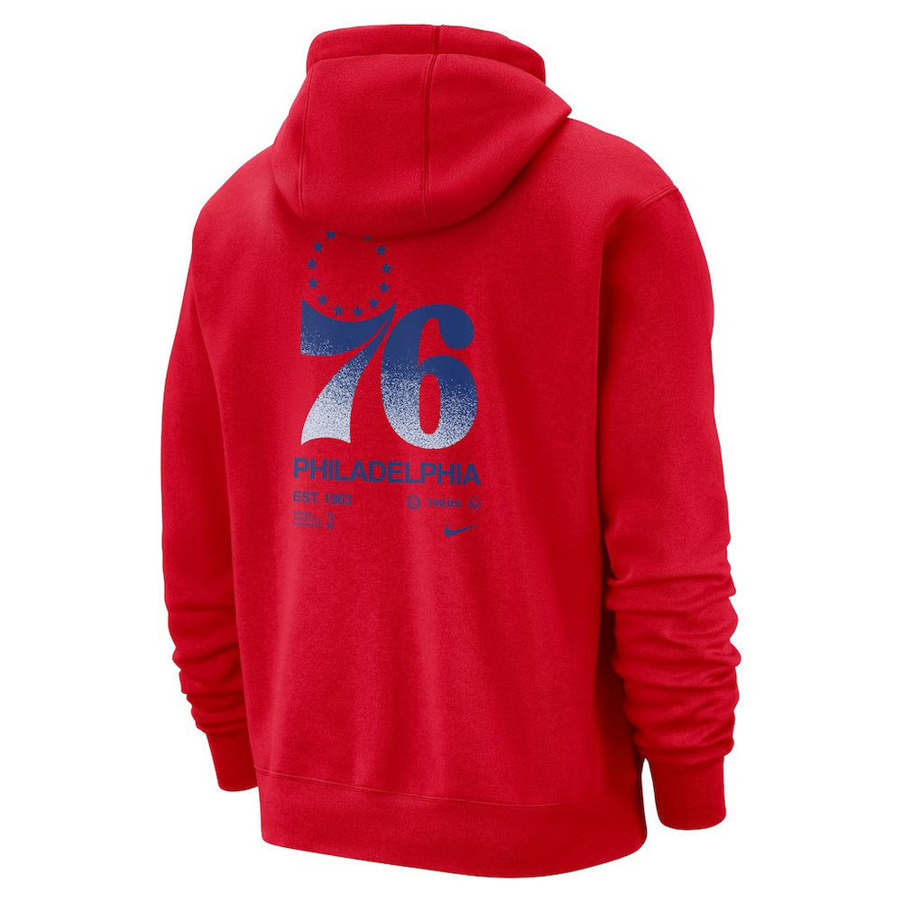Philadelphia 76ers Courtside Club Pullover Hoodie Red | Nike discount