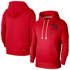 Atlanta Hawks Courtside Standard Issue Premium Performance Pullover Hoodie Red | Nike Lifestyle