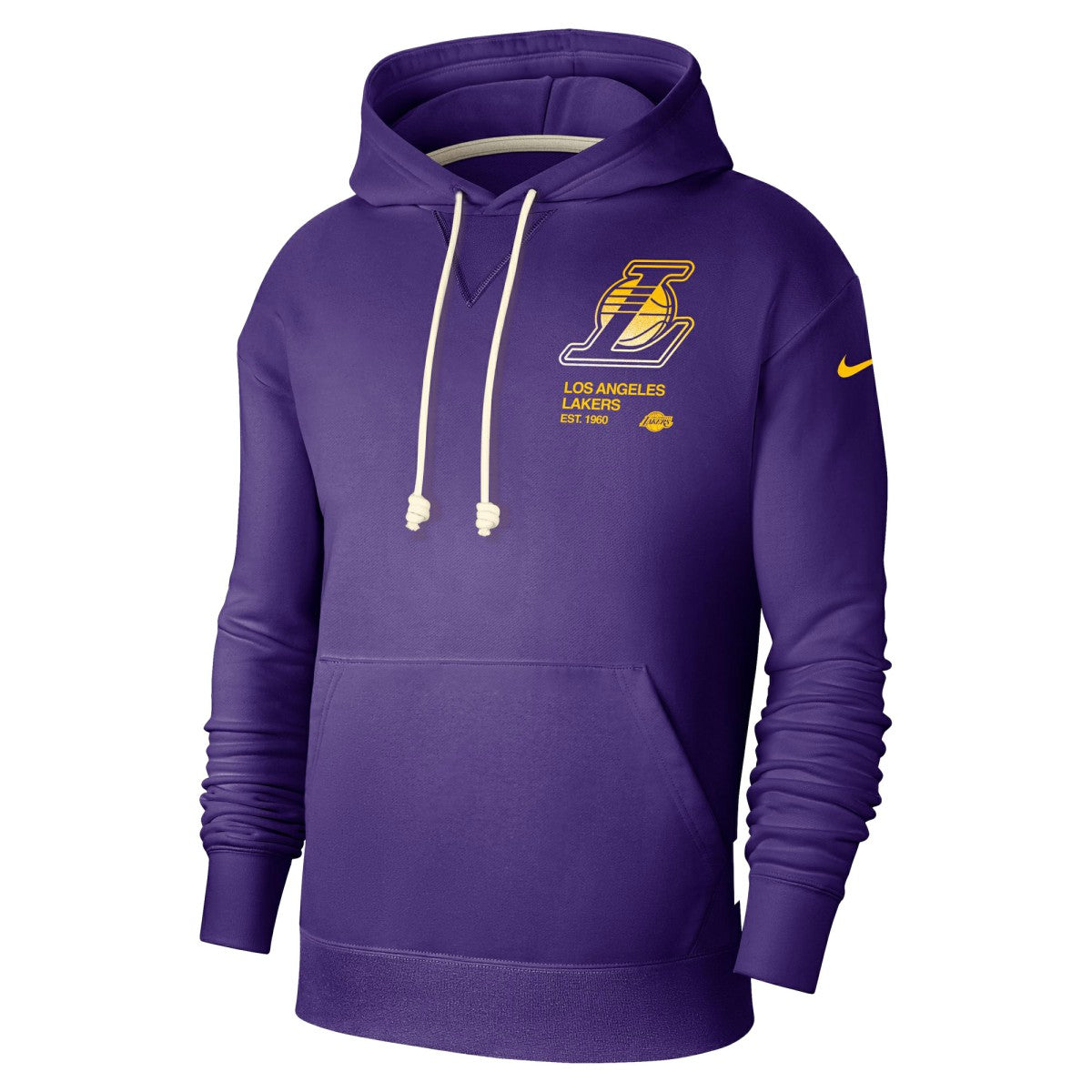 Los Angeles Lakers Courtside Standard Issue Premium Performance Pullover Hoodie Purple | Nike US