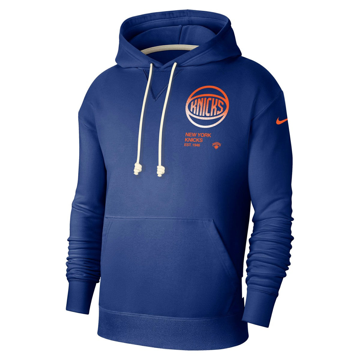 New York Knicks Courtside Standard Issue Premium Performance Pullover Hoodie Blue | Nike Lifestyle