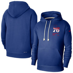 Philadelphia 76ers Courtside Standard Issue Premium Performance Pullover Hoodie Royal | Nike