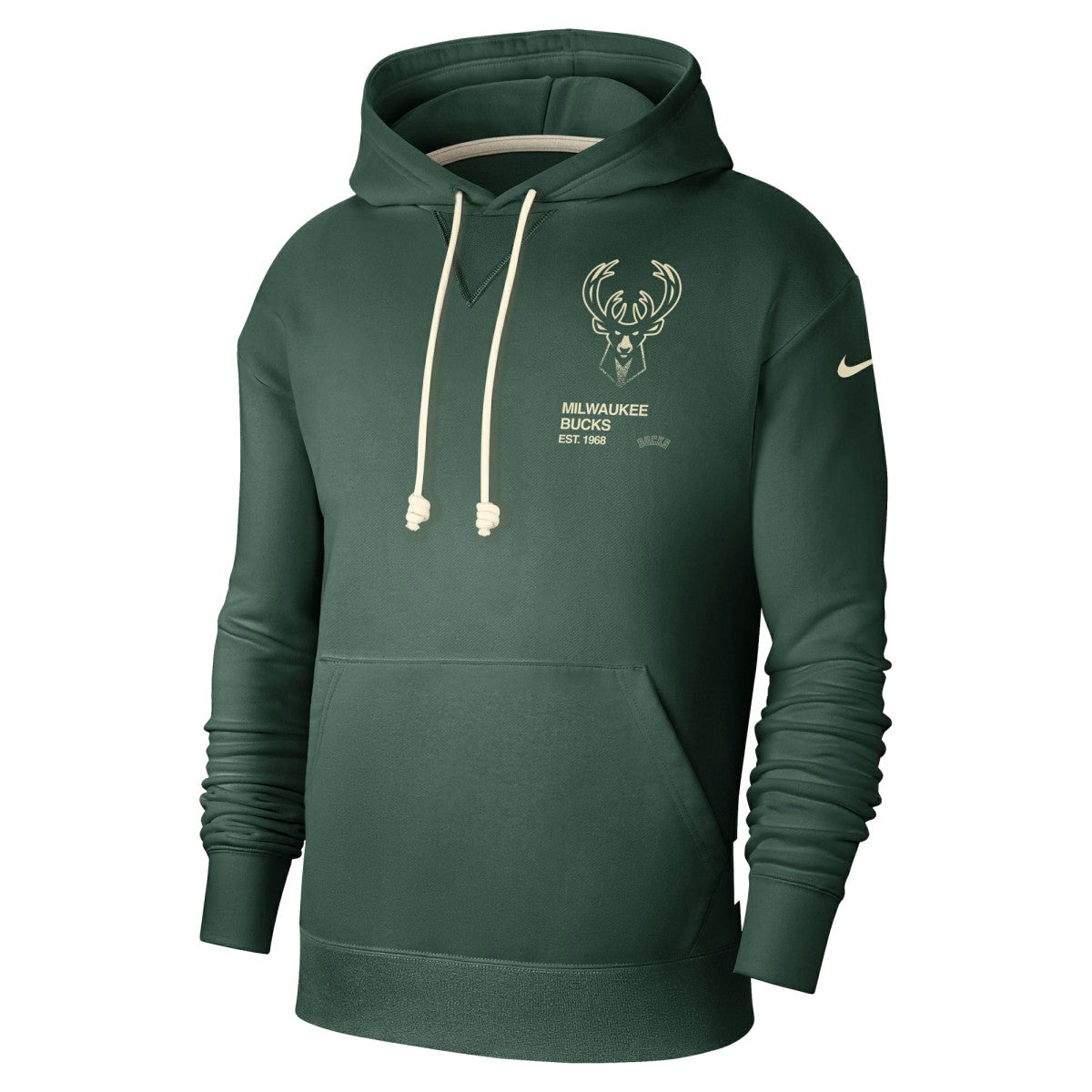 Milwaukee Bucks Courtside Standard Issue Premium Performance Pullover Hoodie Hunter Green | Nike Lifestyle