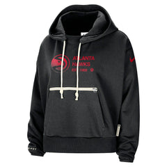 Atlanta Hawks Women's Courtside Standard Issue Performance Pullover Hoodie Black | Nike Near Me
