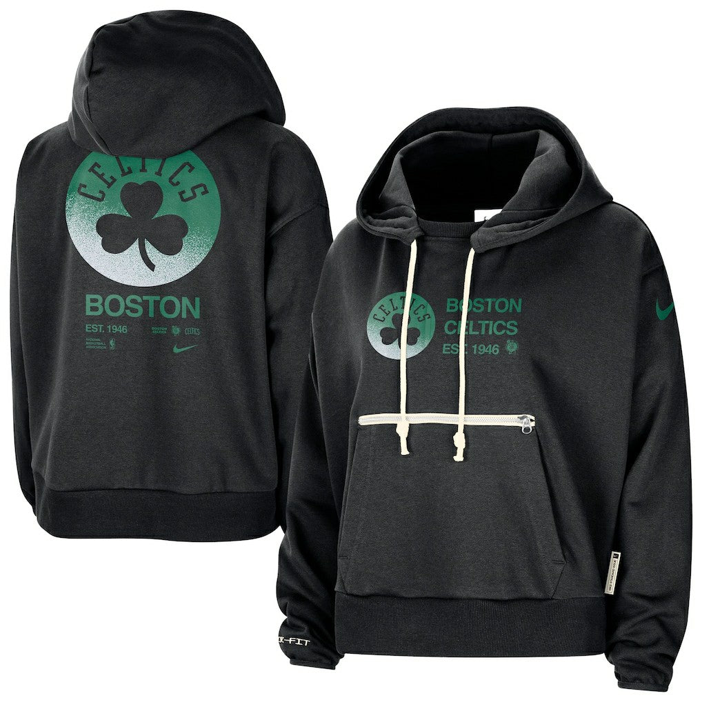 Boston Celtics Women's Courtside Standard Issue Performance Pullover Hoodie Black | Nike online