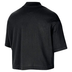 Chicago Bulls Women's Courtside Mock Neck Loose Fit Cropped T-Shirt for sale Black | Nike outlet