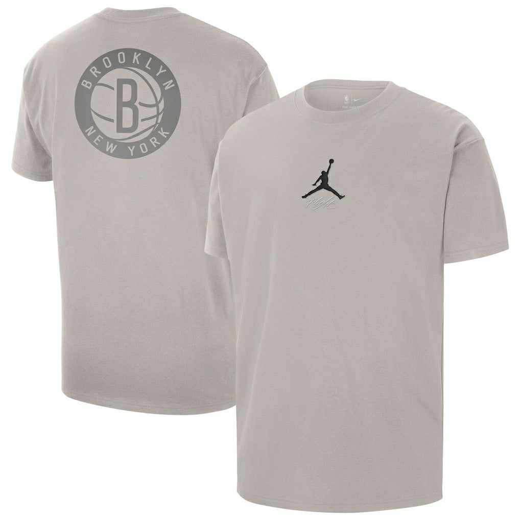 Brooklyn Nets Jordan Brand Statement Edition Jumpman Flight Heavyweight T-Shirt Stone