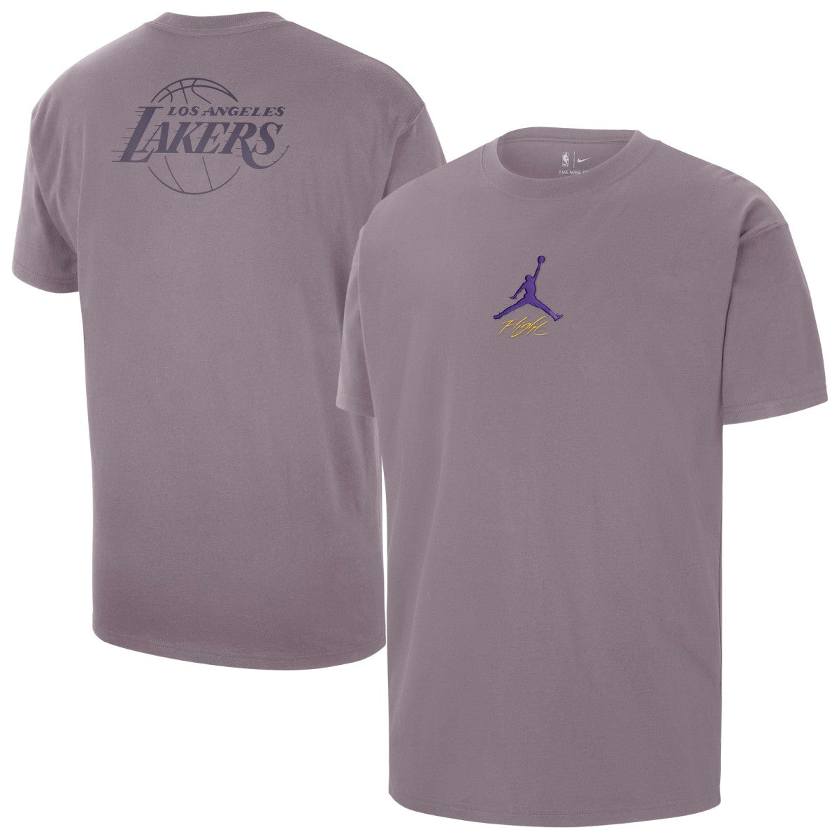 Los Angeles Lakers Jordan Brand Statement Edition Jumpman Flight Heavyweight T-Shirt Purple