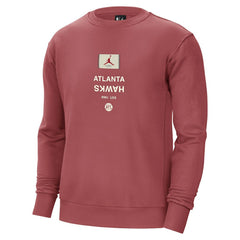 Atlanta Hawks Jordan Brand Courtside Statement Edition Heavyweight Pullover Sweatshirt Red