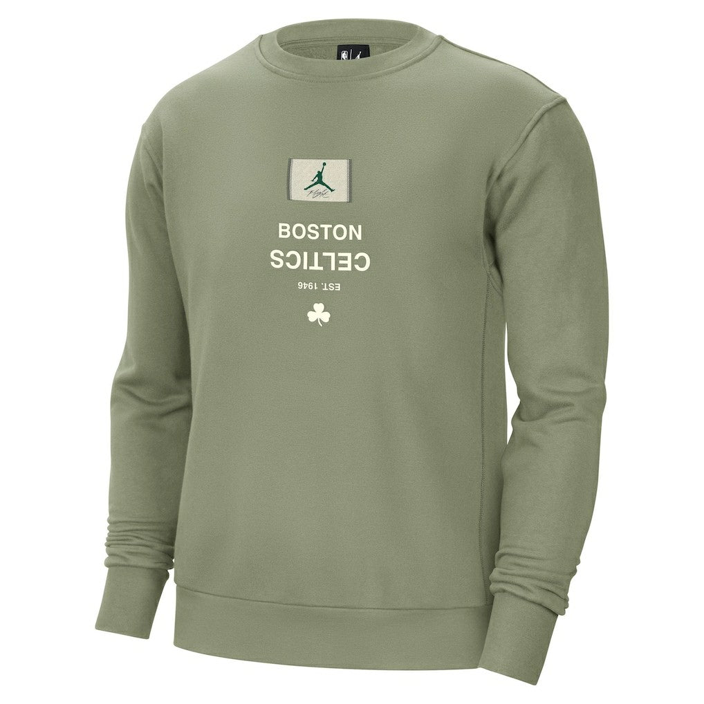 Boston Celtics Jordan Brand Courtside Statement Edition Heavyweight Pullover Sweatshirt Green