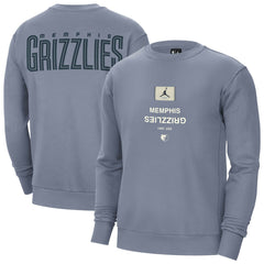 Memphis Grizzlies Jordan Brand Courtside Statement Edition Heavyweight Pullover Sweatshirt Blue