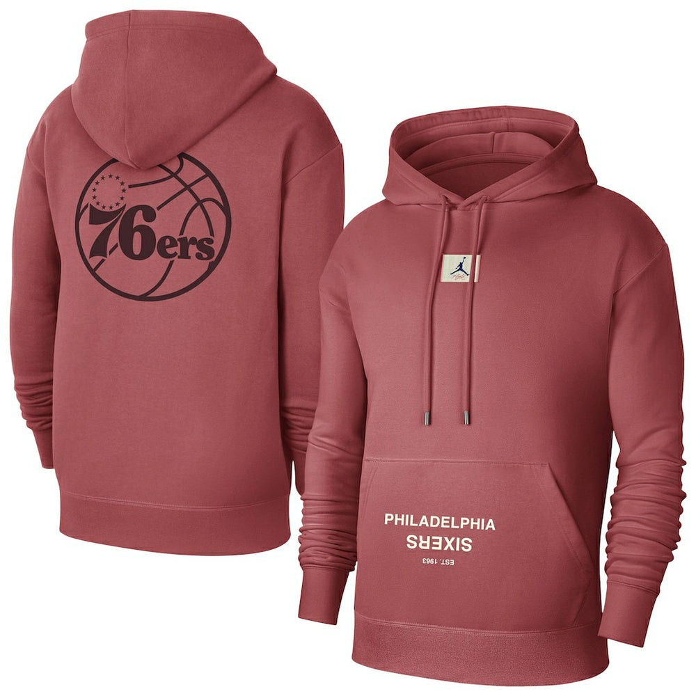 Philadelphia 76ers Jordan Brand Courtside Statement Edition Pullover Hoodie Red