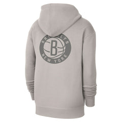 Brooklyn Nets Jordan Brand Courtside Statement Edition Pullover Hoodie Heather Gray