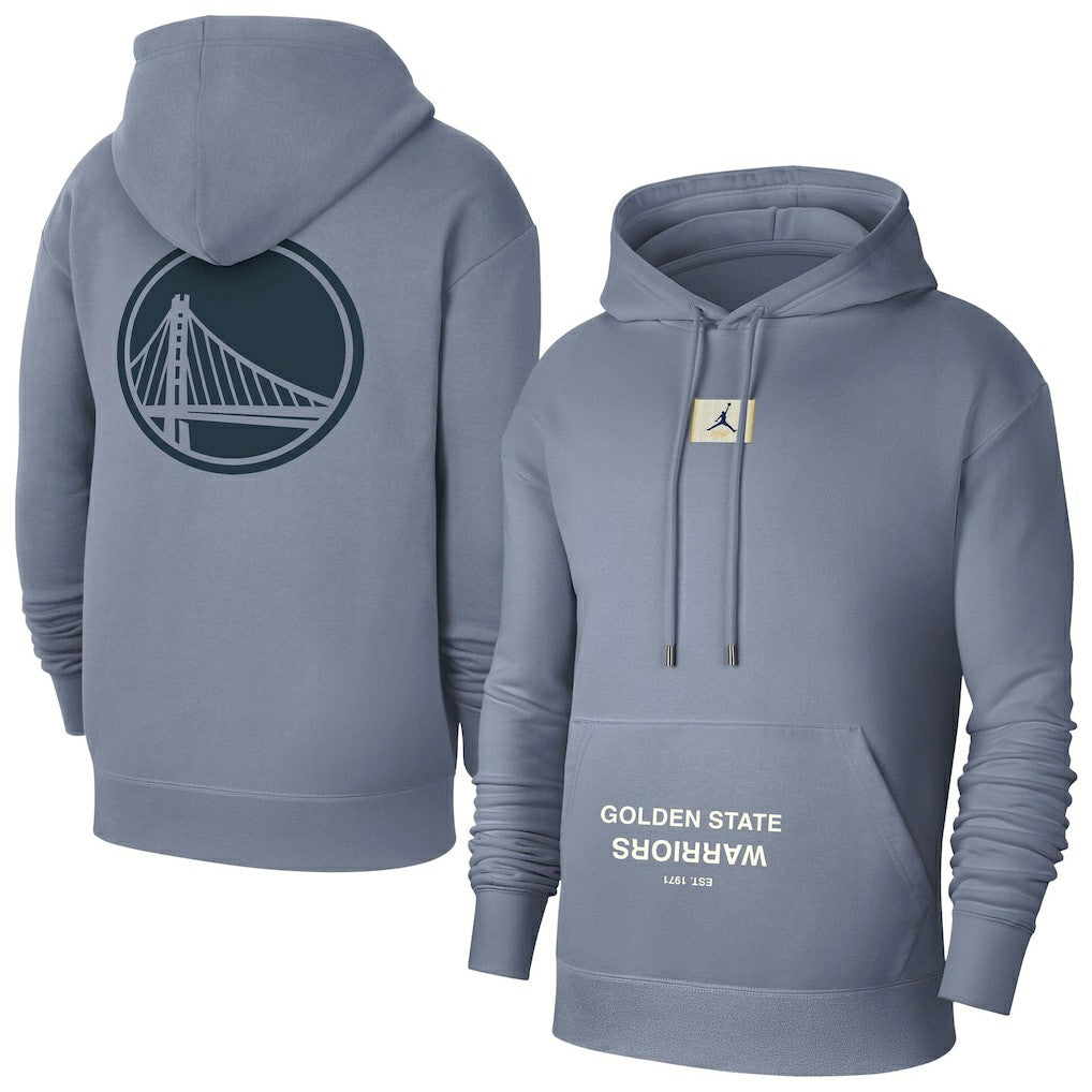 Golden State Warriors Jordan Brand Courtside Statement Edition Pullover Hoodie Gray