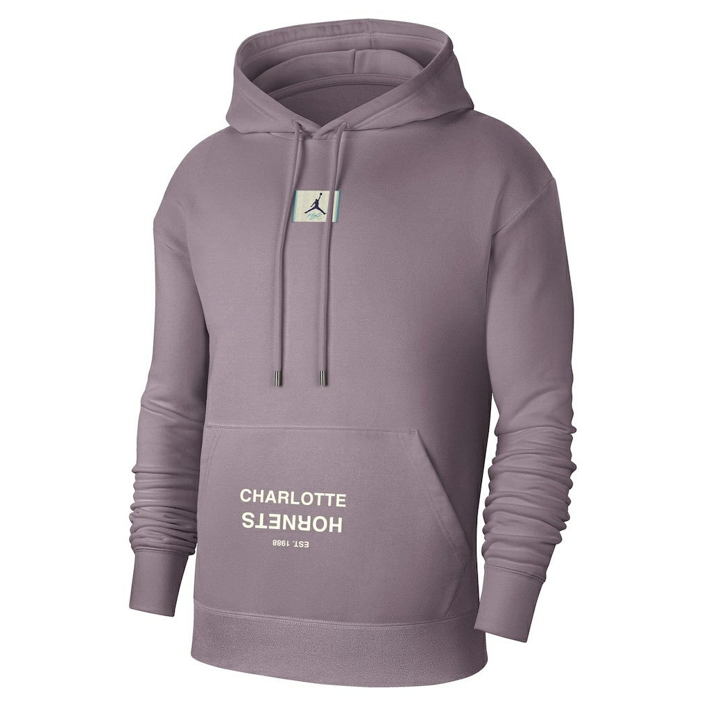 Charlotte Hornets Jordan Brand Courtside Statement Edition Pullover Hoodie Purple