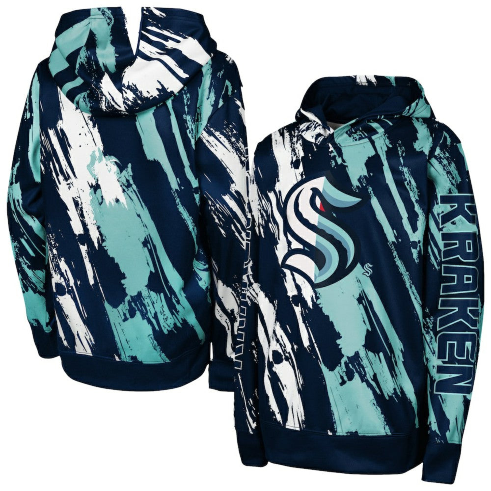 Seattle Kraken Preschool Master Snipe Pullover Hoodie - Deep Sea Blue - NHL 201002358
