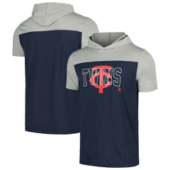 Minnesota Twins New Era Active Brushed Hoodie T-Shirt - Navy - New Era Lifestyle