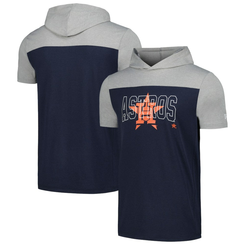 Houston Astros New Era Active Brushed Hoodie T-Shirt - Navy - New Era on Sale