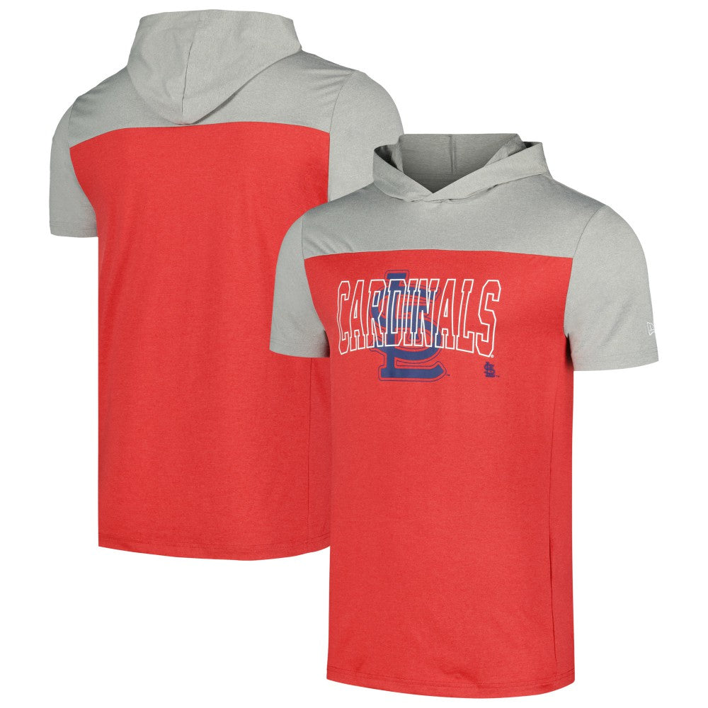 St. Louis Cardinals New Era Active Brushed Hoodie T-Shirt - Red - New Era Online