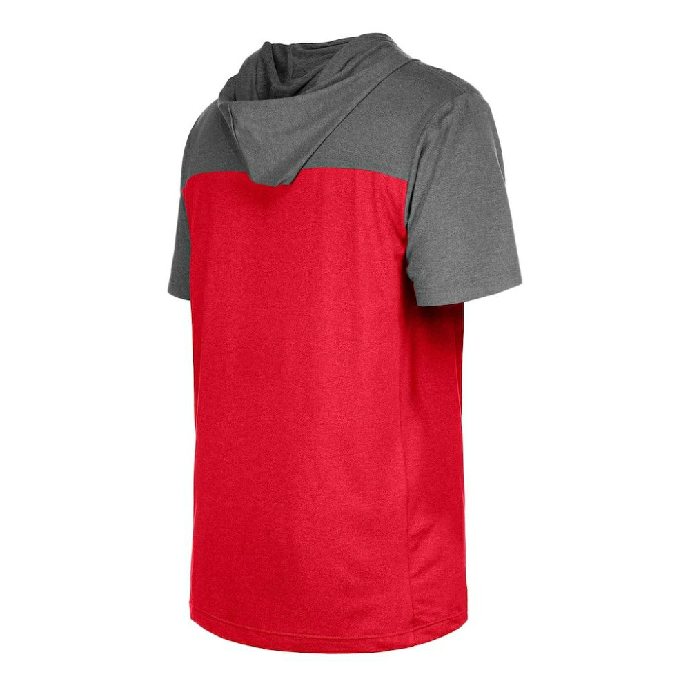 Texas Rangers New Era Active Brushed Hoodie T-Shirt - Red - New Era Lifestyle