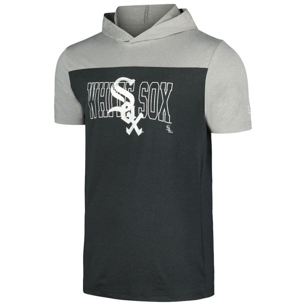Chicago White Sox New Era Active Brushed Hoodie T-Shirt - Black - New Era Discount