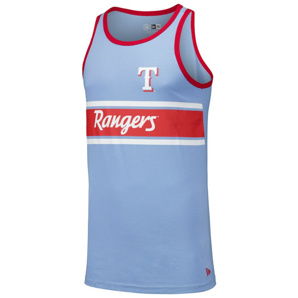 Texas Rangers New Era Jersey Ringer Tank Top - Light Blue - New Era on Sale