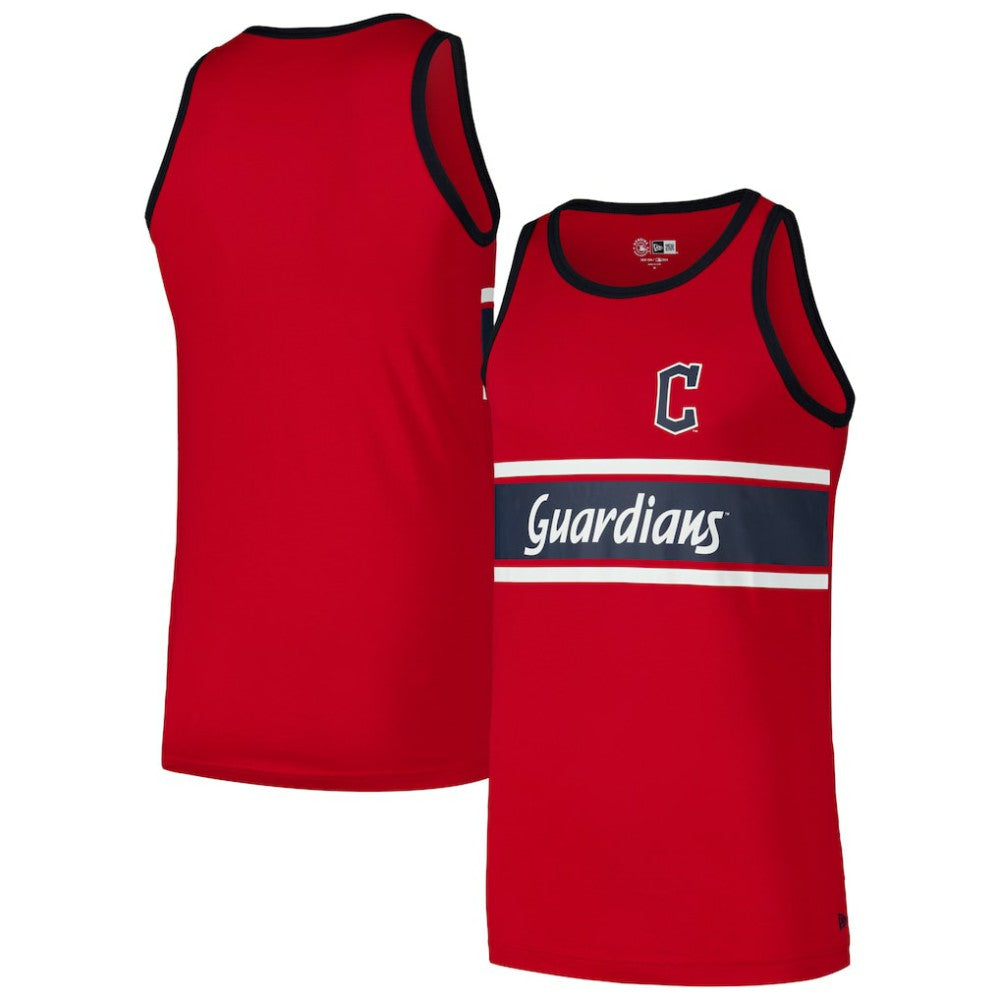 Cleveland Guardians New Era Jersey Ringer Tank Top - Red - New Era Online
